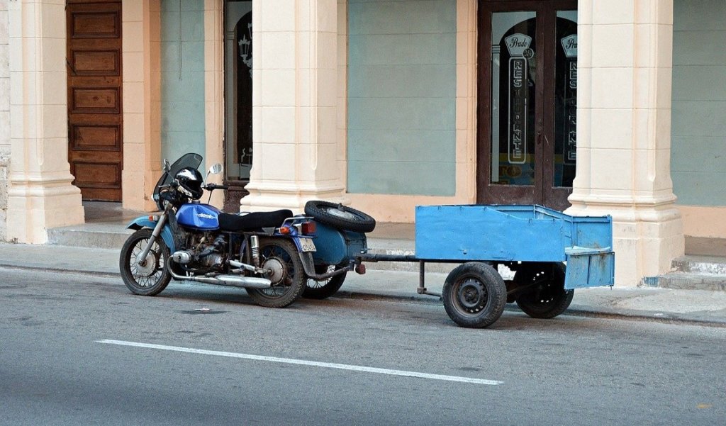 バイクに追加されたカート